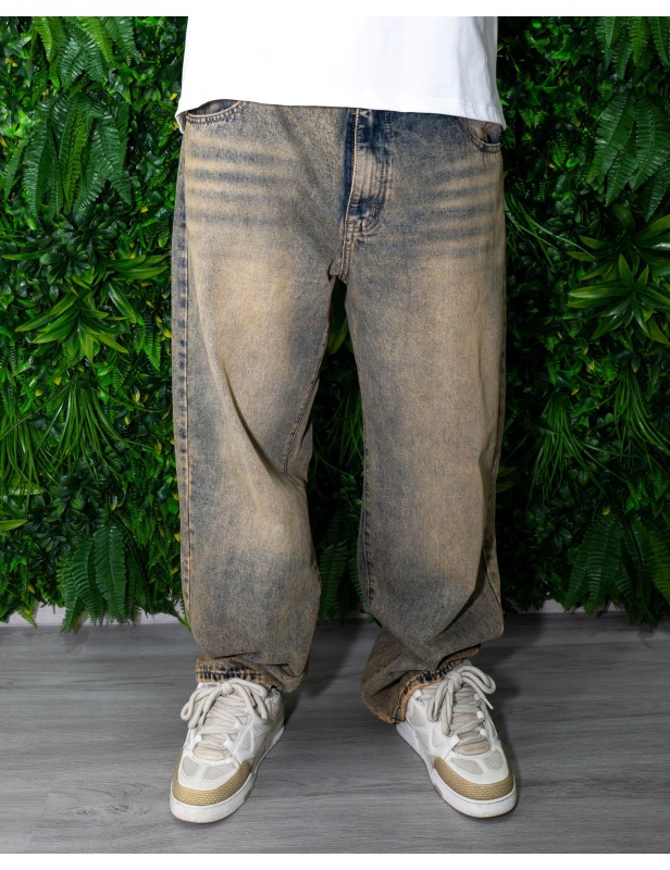 Jeans baggy sabbiato