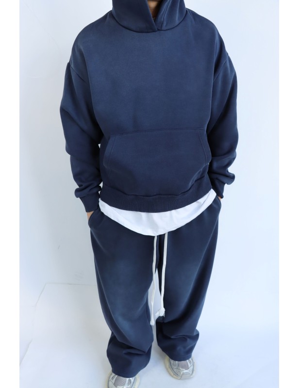 Coordinato crop stone washed