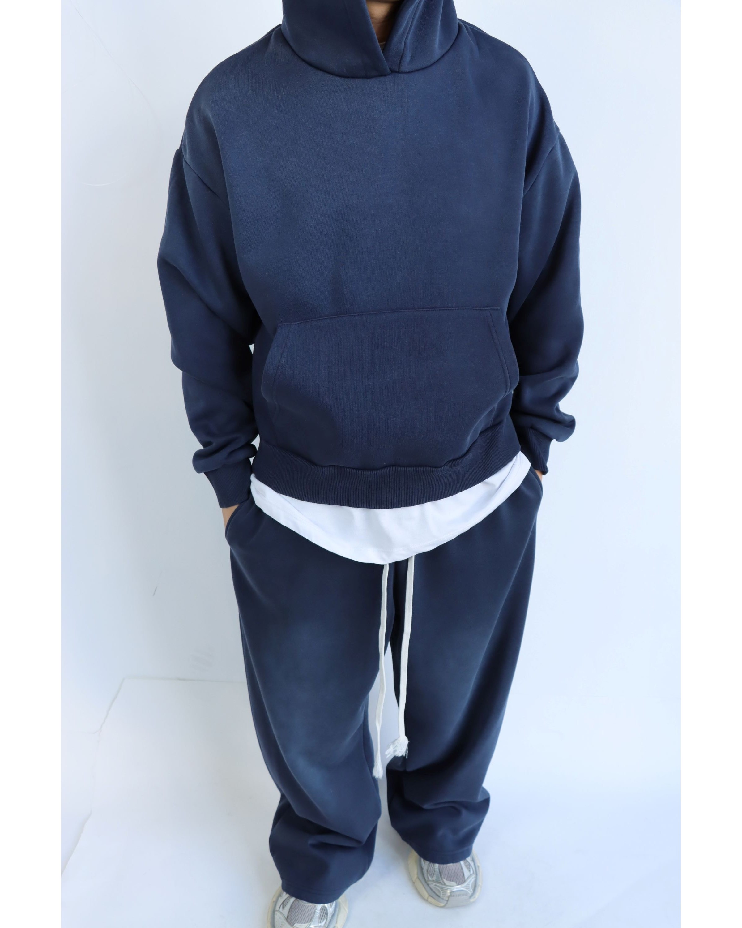 Coordinato crop stone washed