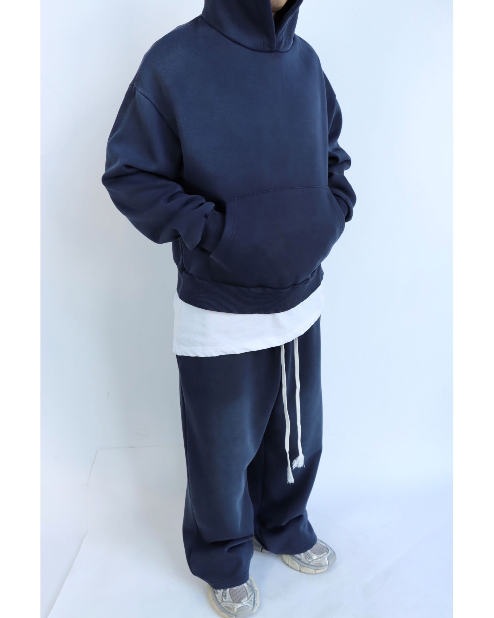 Coordinato crop stone washed