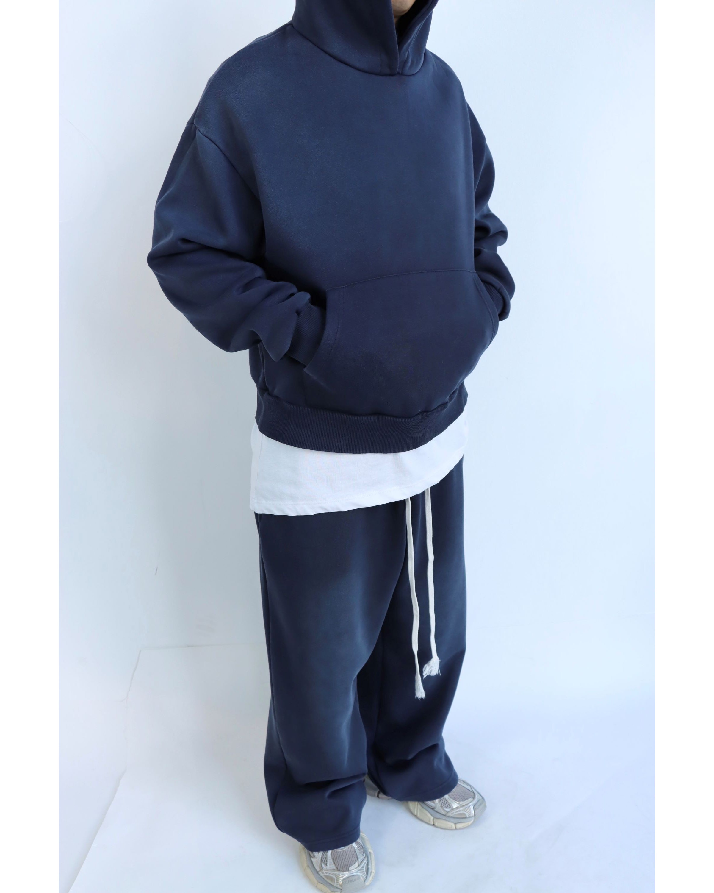 Coordinato crop stone washed