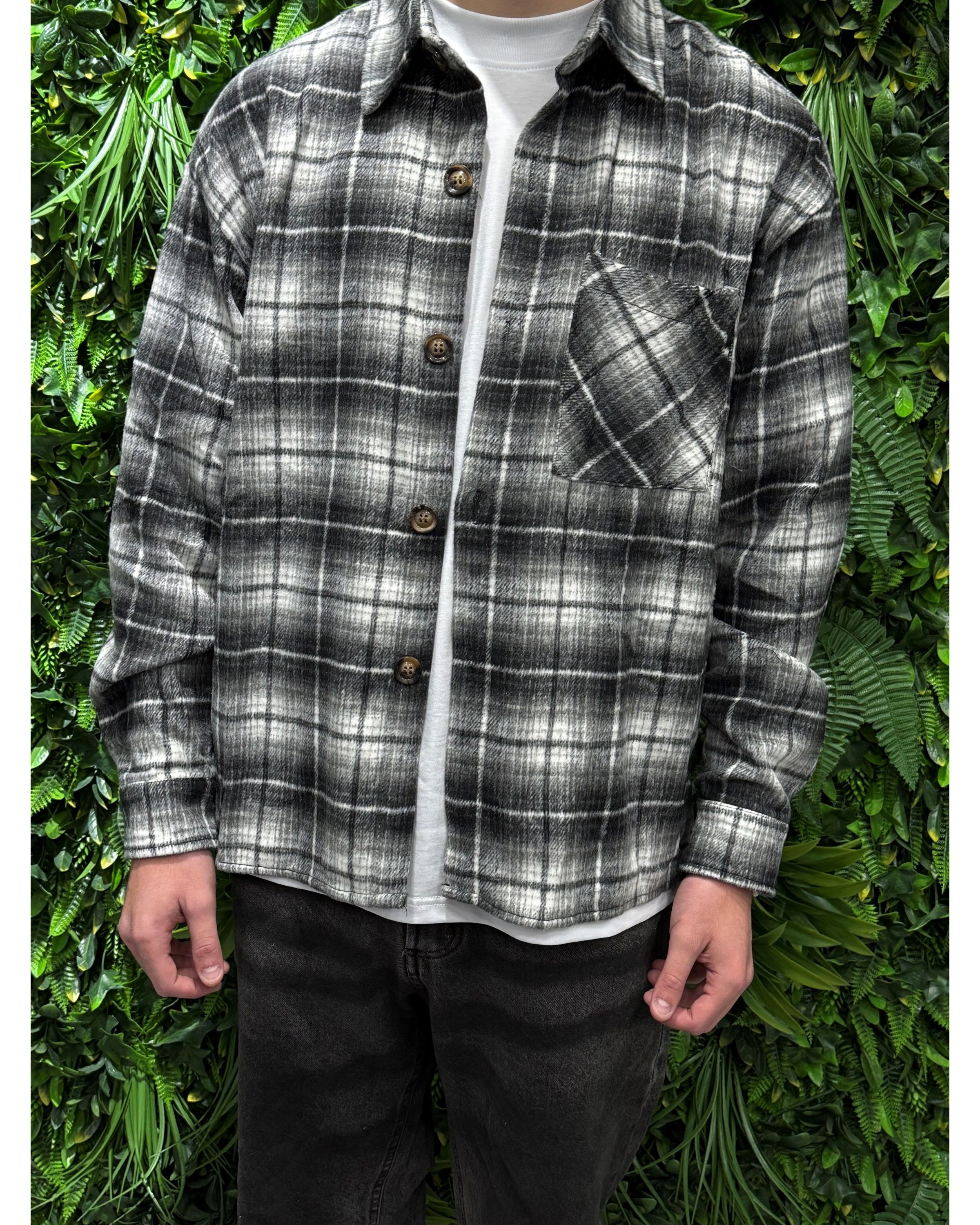 Camicia crop a quadri