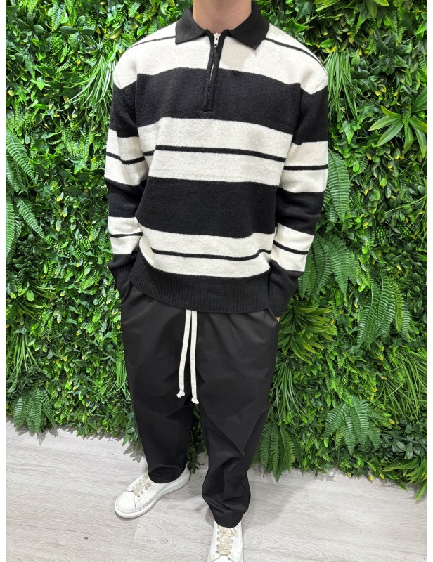 Maglione a righe bianco