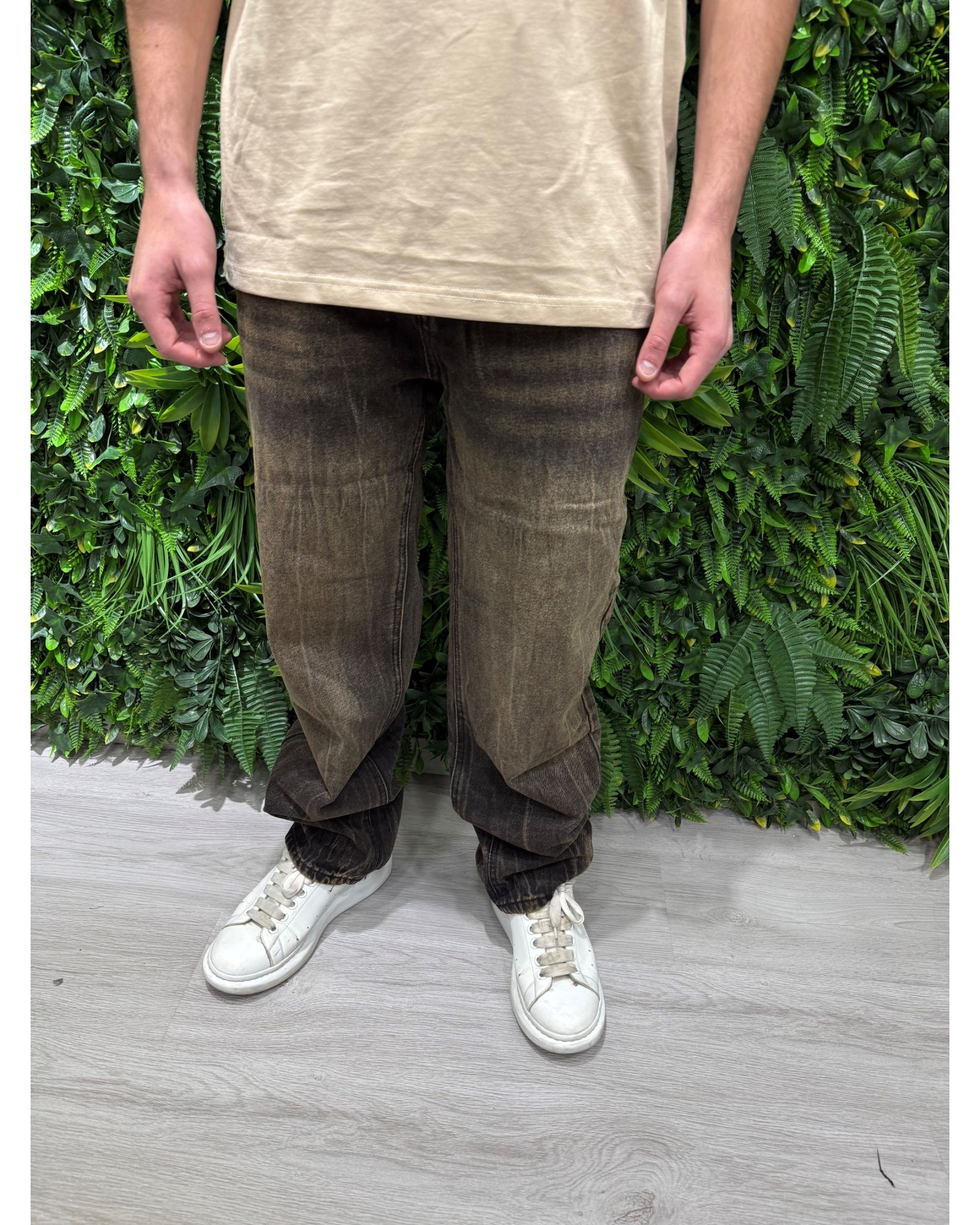 Jeans marmorized brown