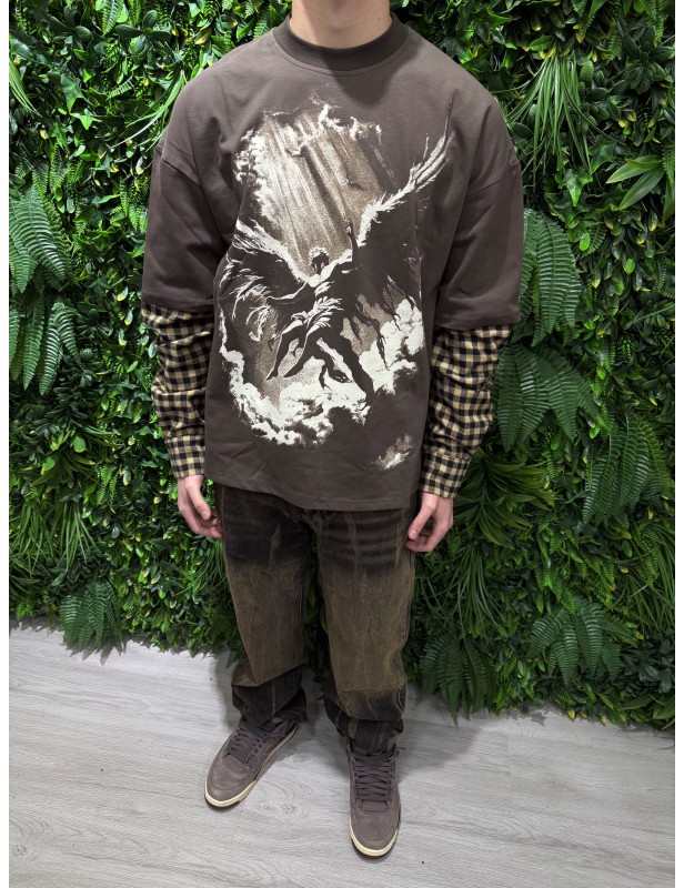 T-shirt doppia manica over