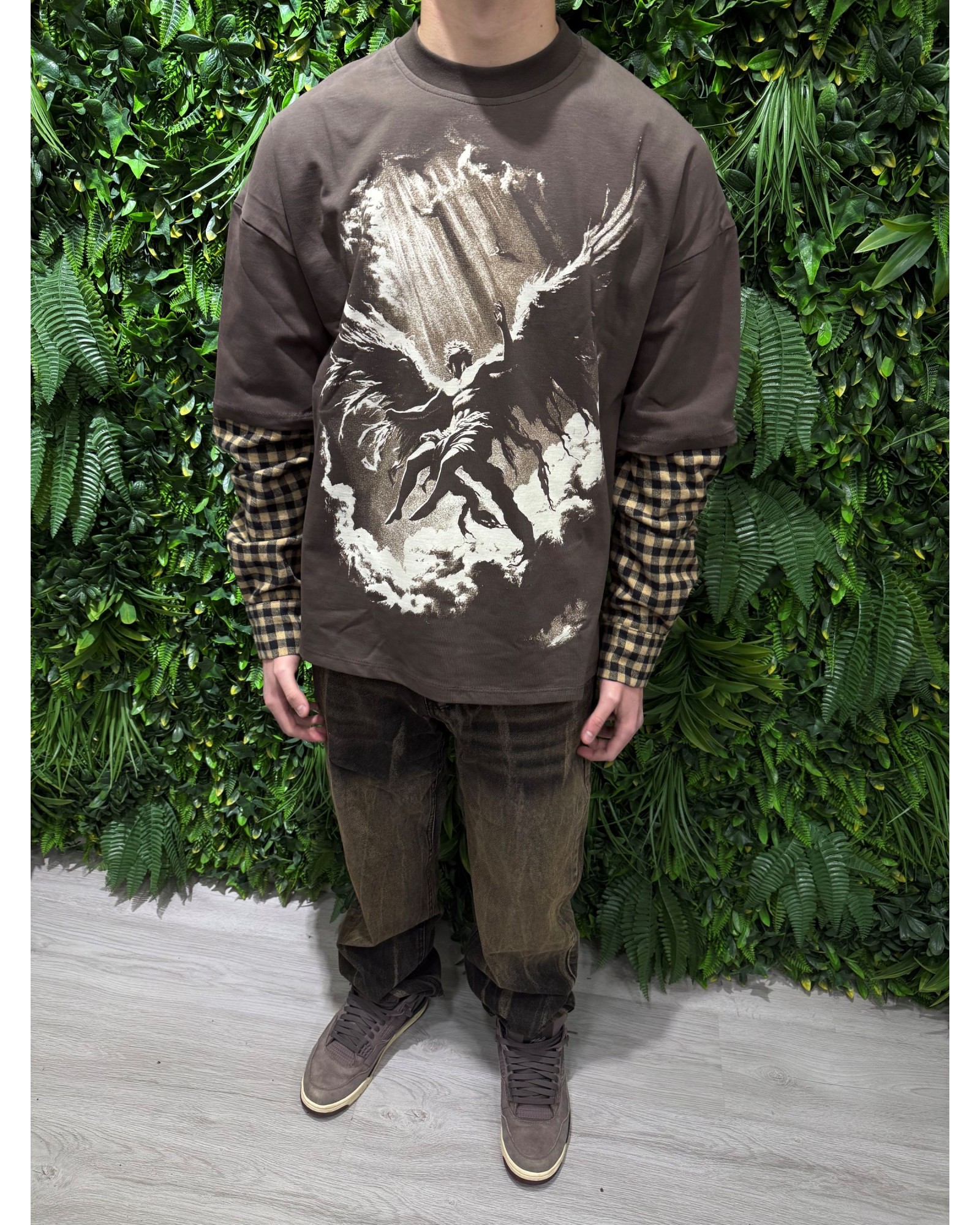 T-shirt doppia manica over