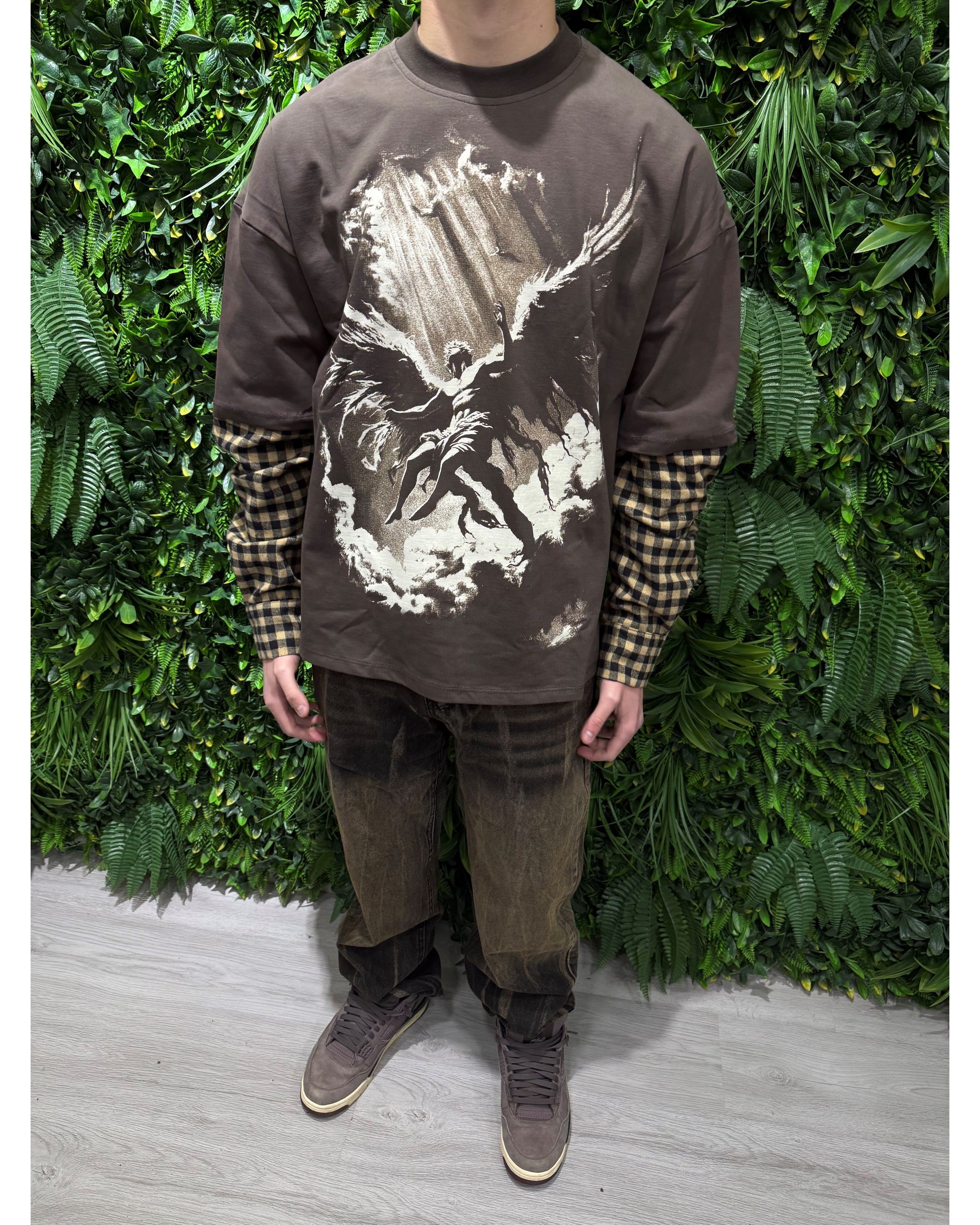 T-shirt doppia manica over