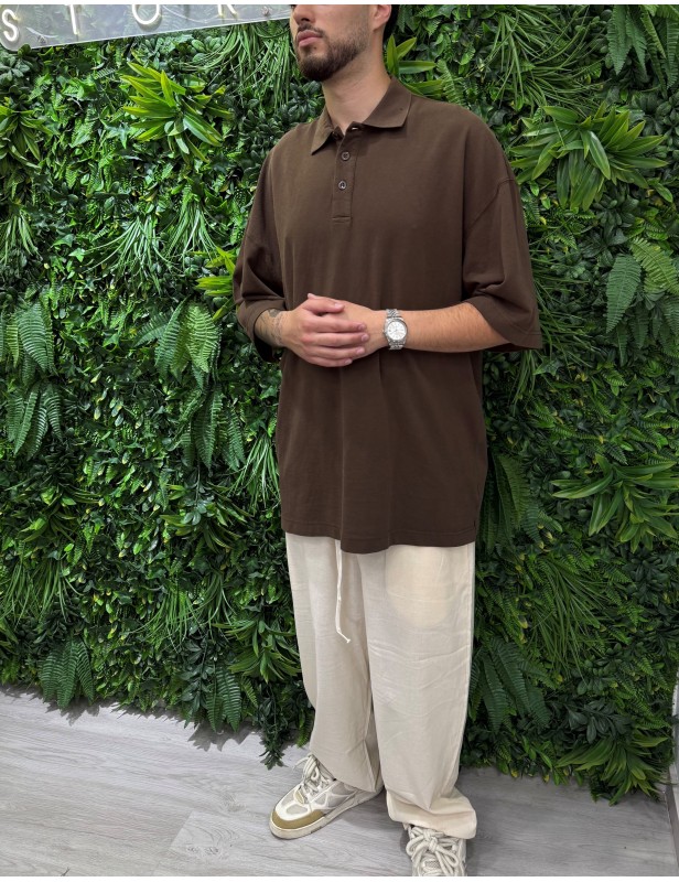 Polo over marrone