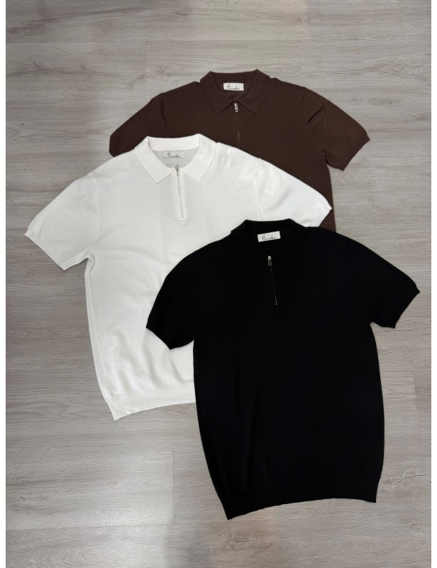 Polo zip slim fit