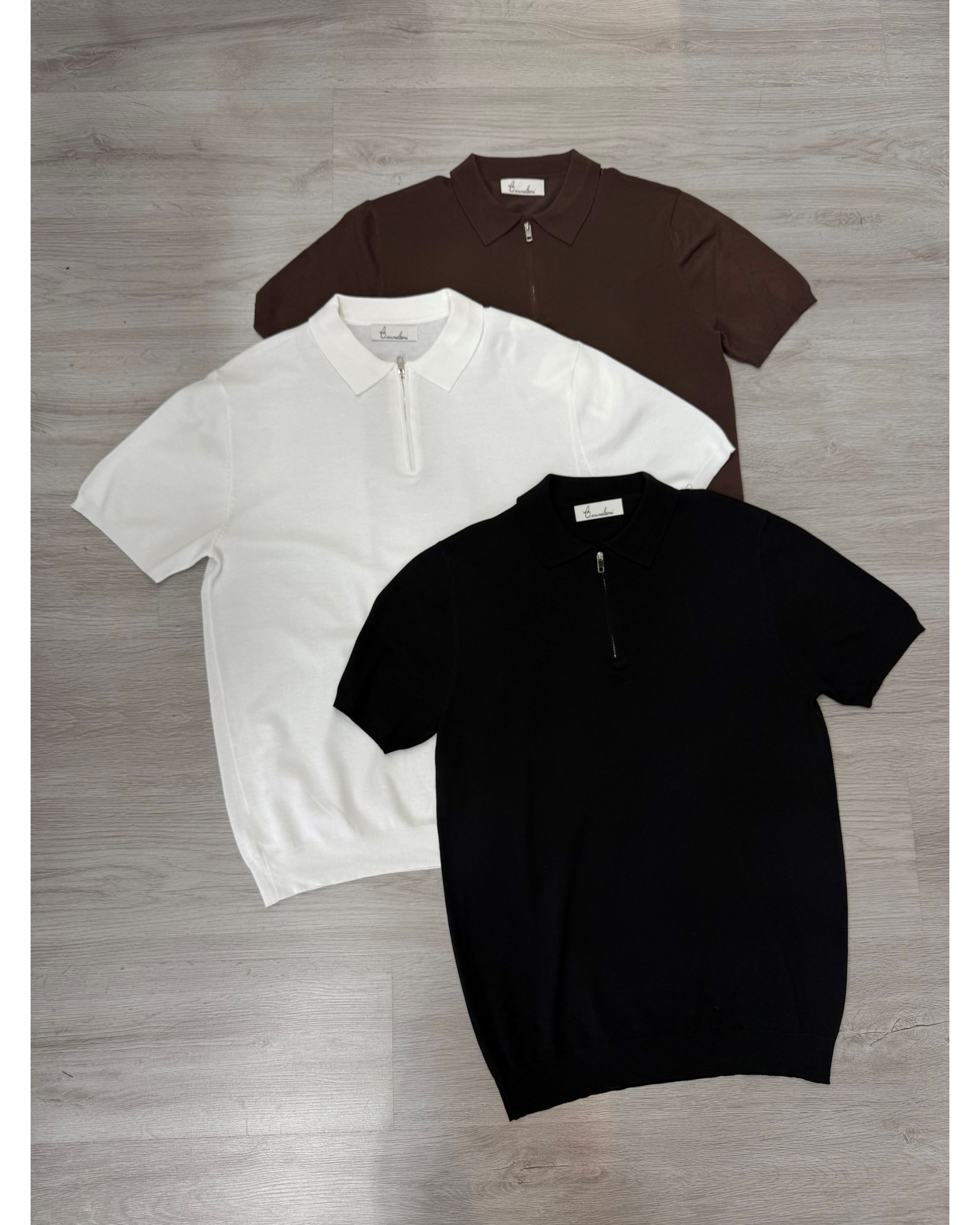 Polo zip slim fit