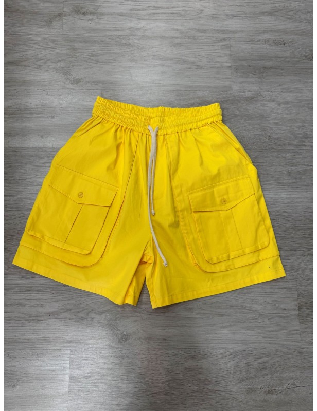 Pantaloncino giallo cargo front over