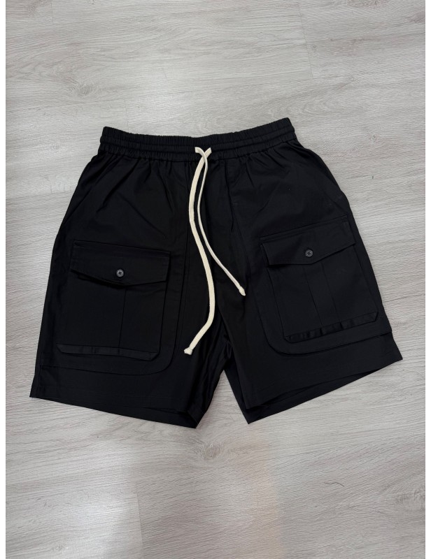 Pantaloncino nero cargo front over