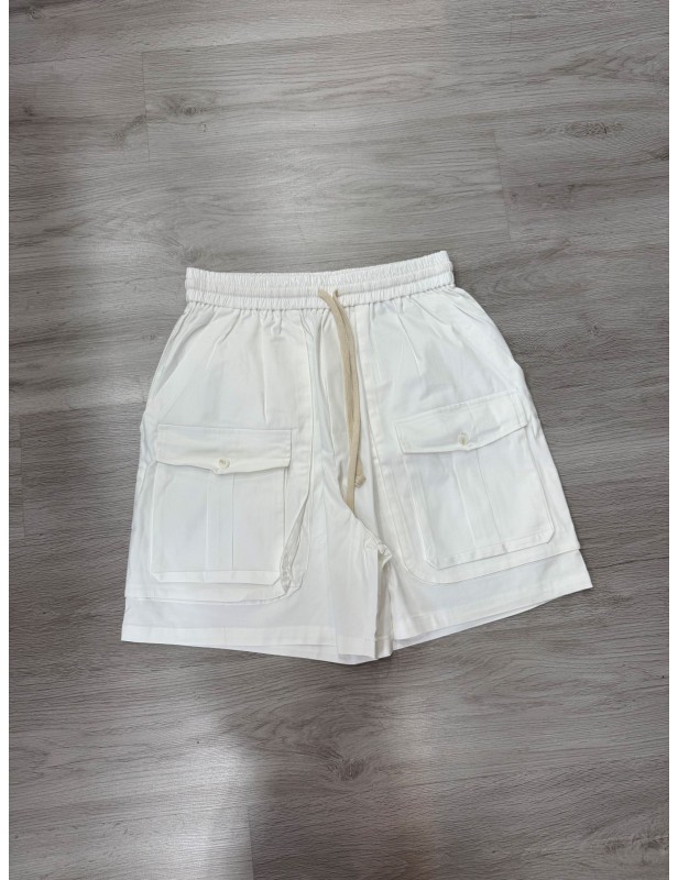 Pantaloncino bianco cargo front over