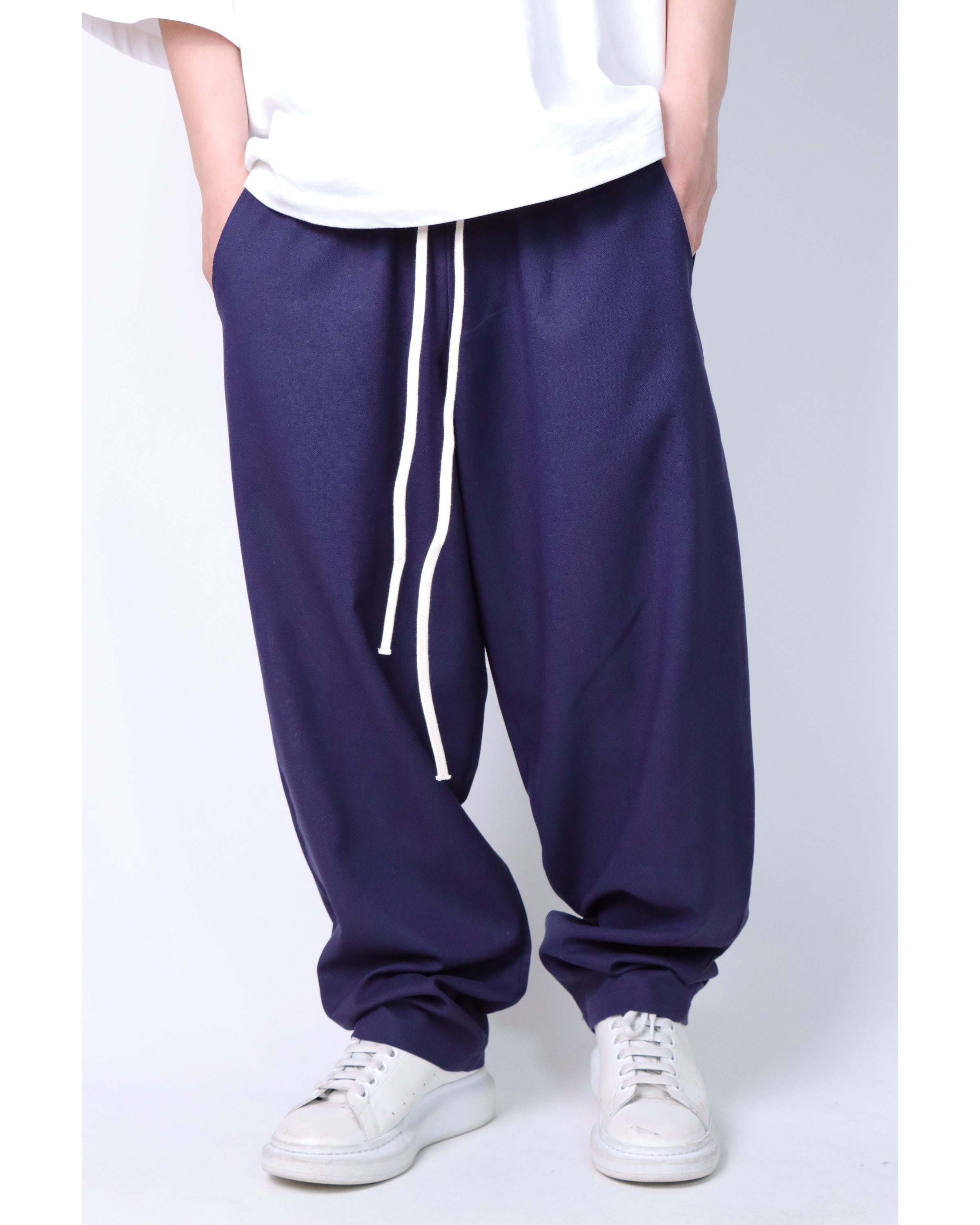 Pantalaccio baggy lino blu