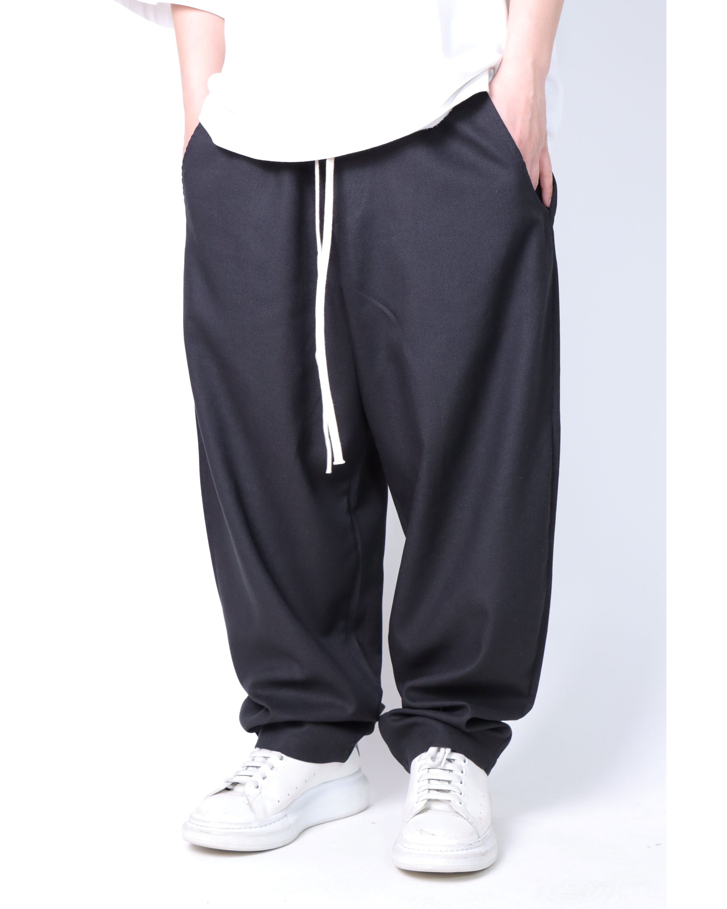 Pantalaccio baggy  lino nero