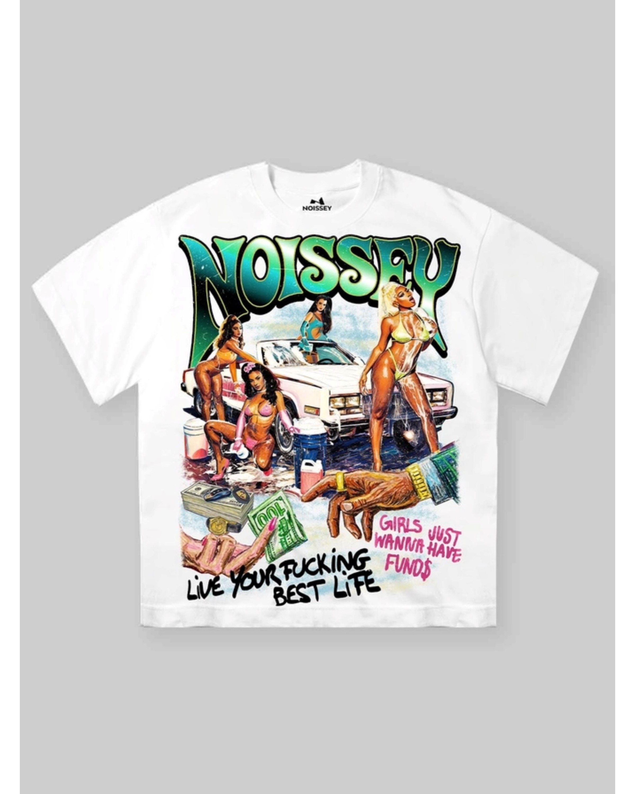 T-shirt noissey "live your fucking best life"